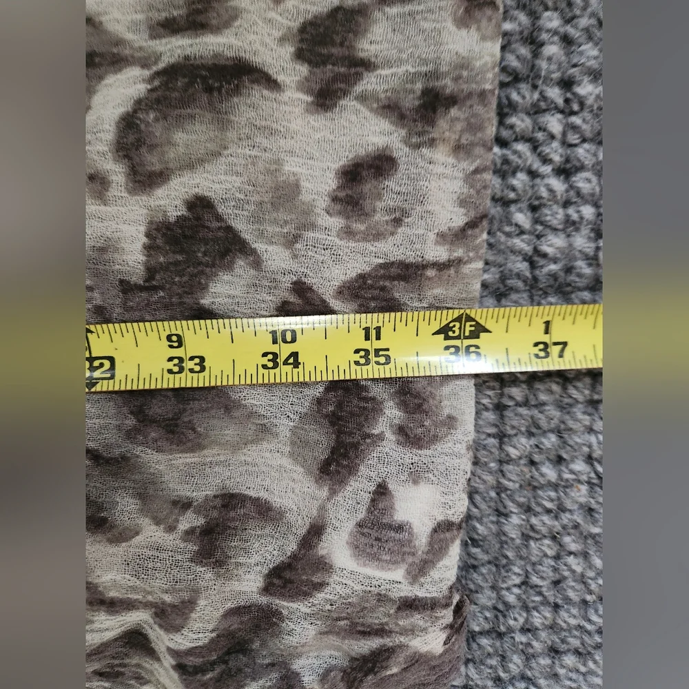 LOFT Gray Leopard Print Infinity Scarf